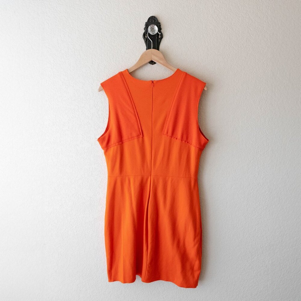 Gianni Bini Orange Textured Shoulder Dress | Size Large - Picture 6 of 10